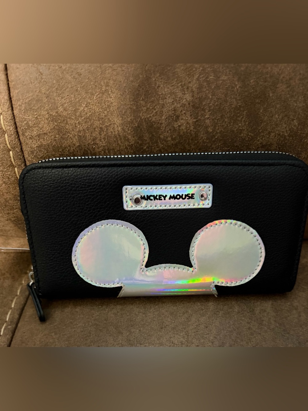 Mickey Mouse Holographic Black Wallet